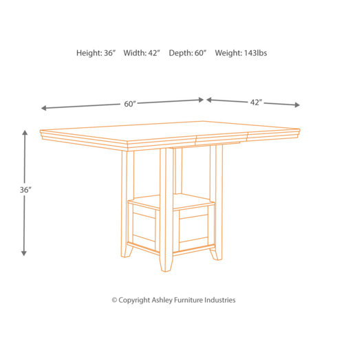 Signature Design by Ashley Extendable Counter Height Extendable Dining